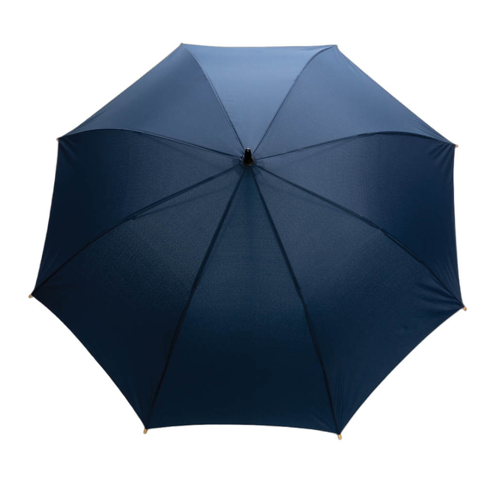 23" Impact AWARE™ RPET 190T auto open bamboo umbrella