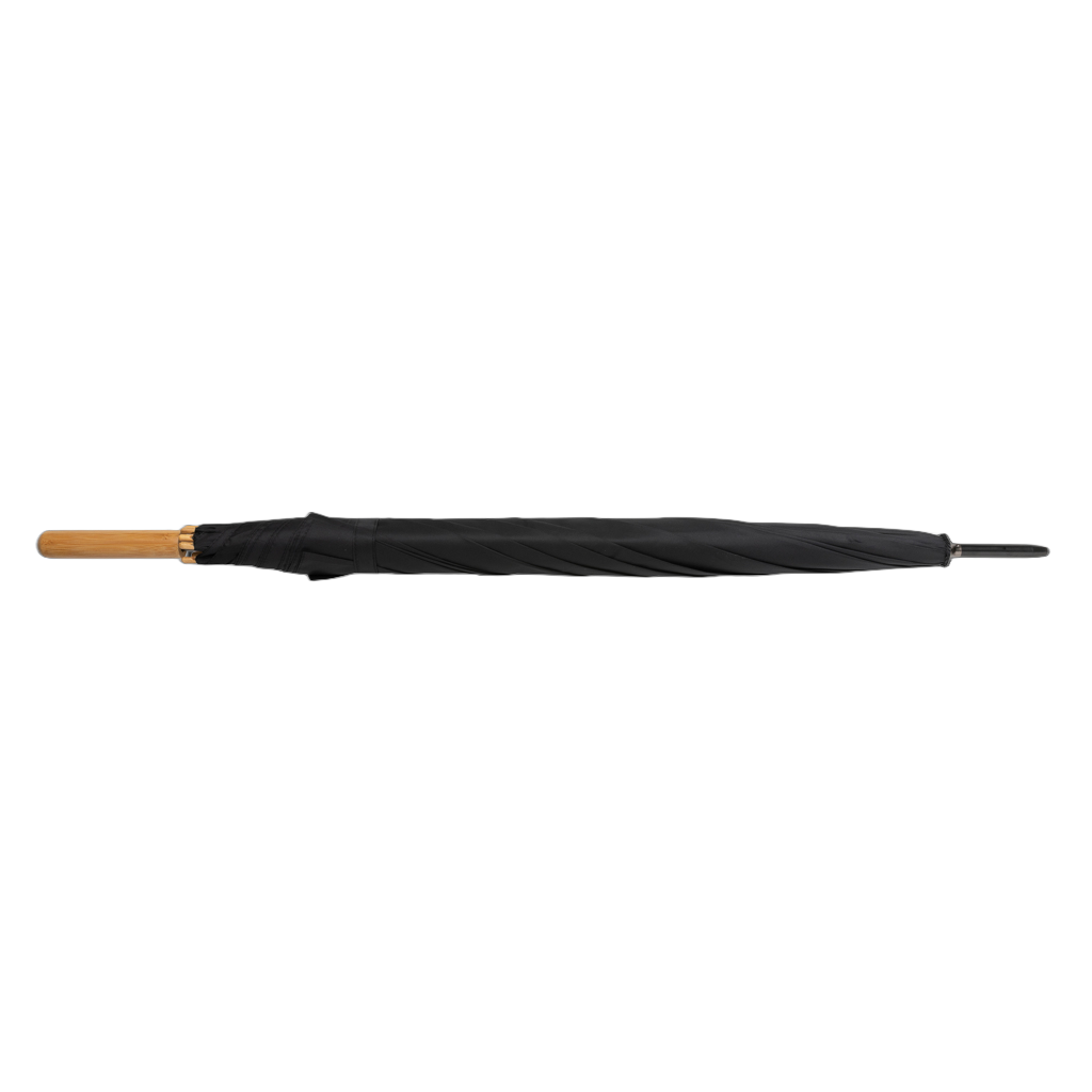 27" Impact AWARE™ RPET 190T auto open bamboo umbrella