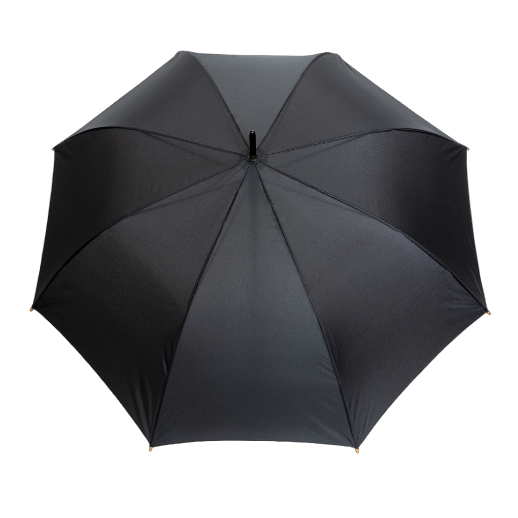 27" Impact AWARE™ RPET 190T auto open bamboo umbrella