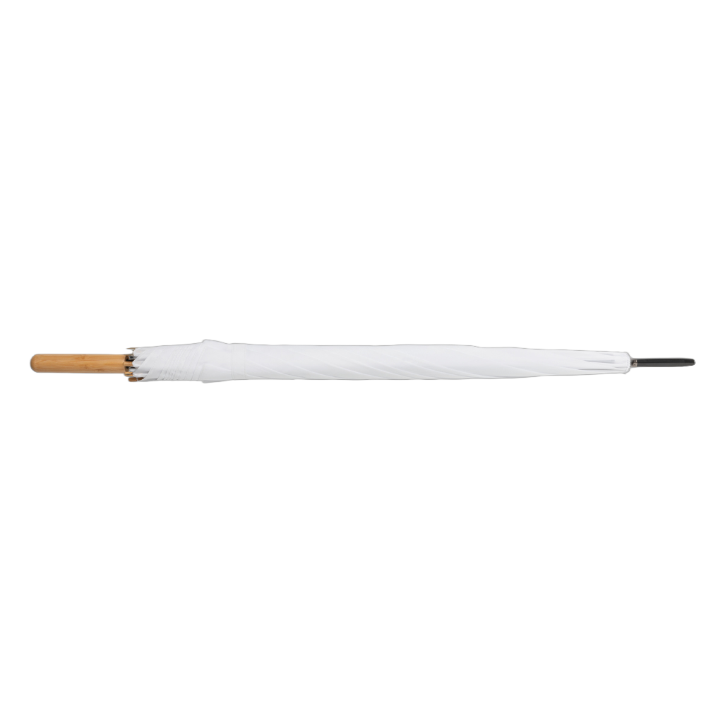 27" Impact AWARE™ RPET 190T auto open bamboo umbrella