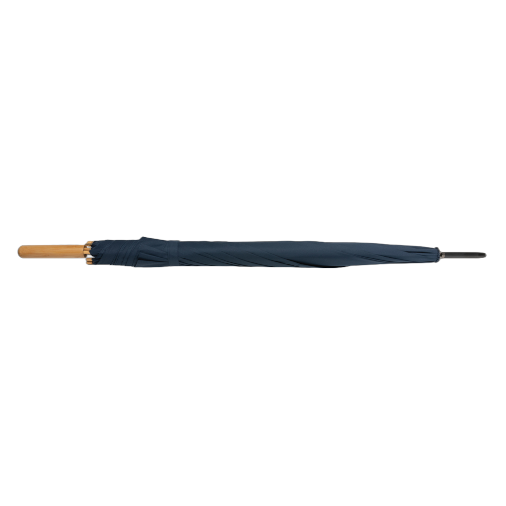 27" Impact AWARE™ RPET 190T auto open bamboo umbrella