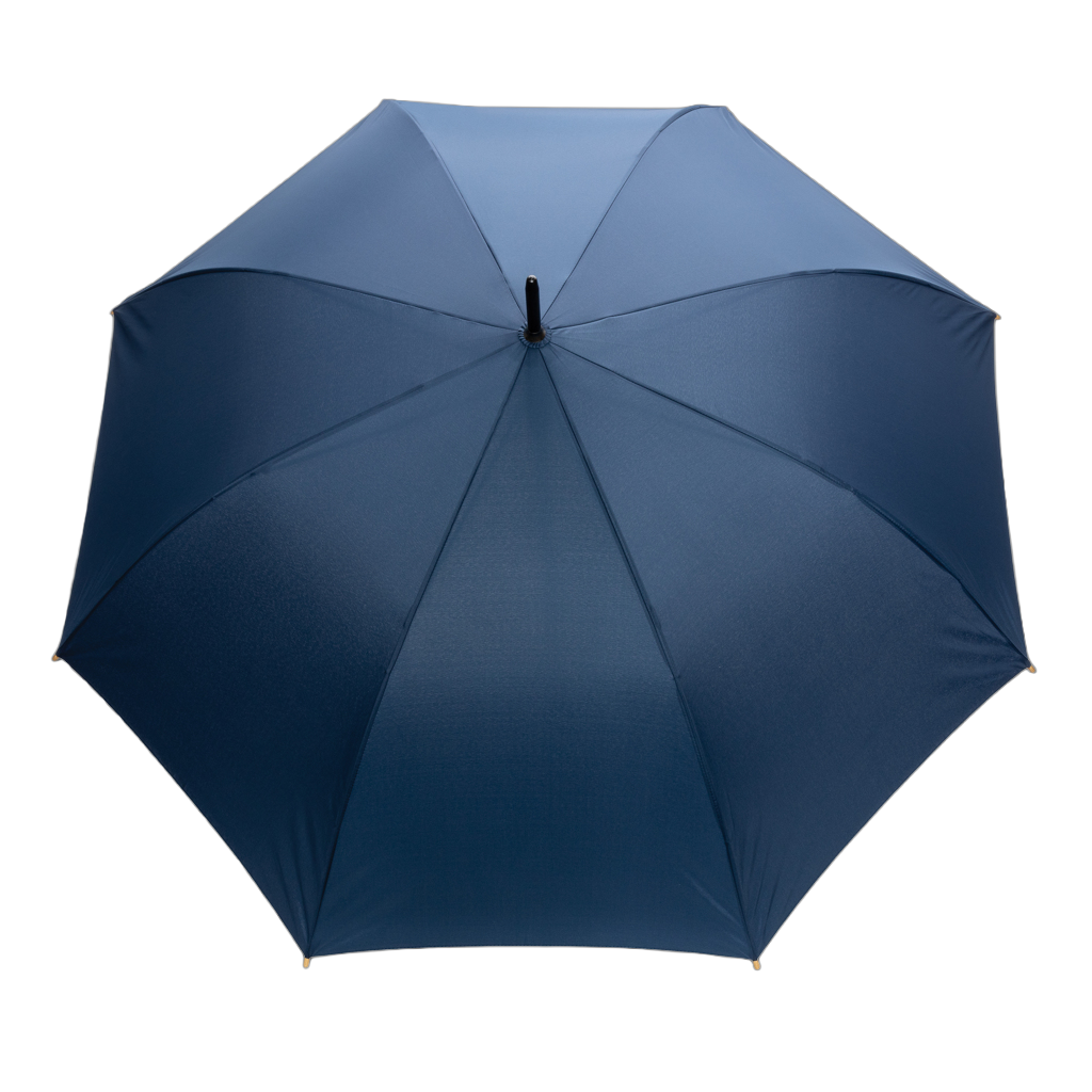 27" Impact AWARE™ RPET 190T auto open bamboo umbrella