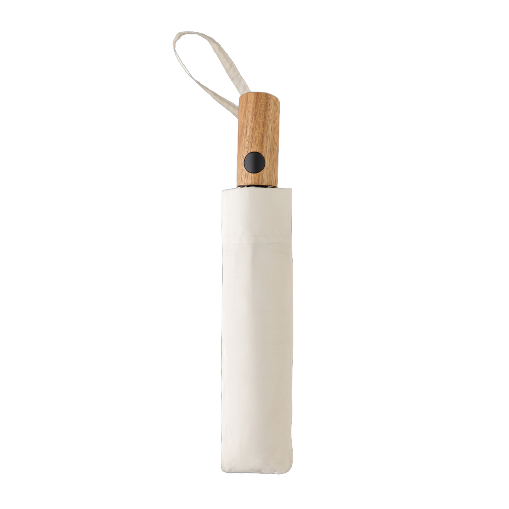 Kaycey 21" AWARE™ RPET Acacia wood mini auto open umbrella