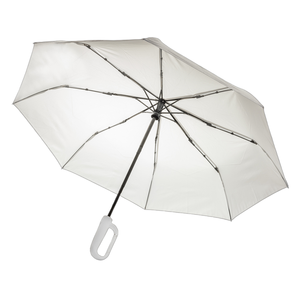 Yara 21" AWARE™ RPET solid colour umbrella with carabiner