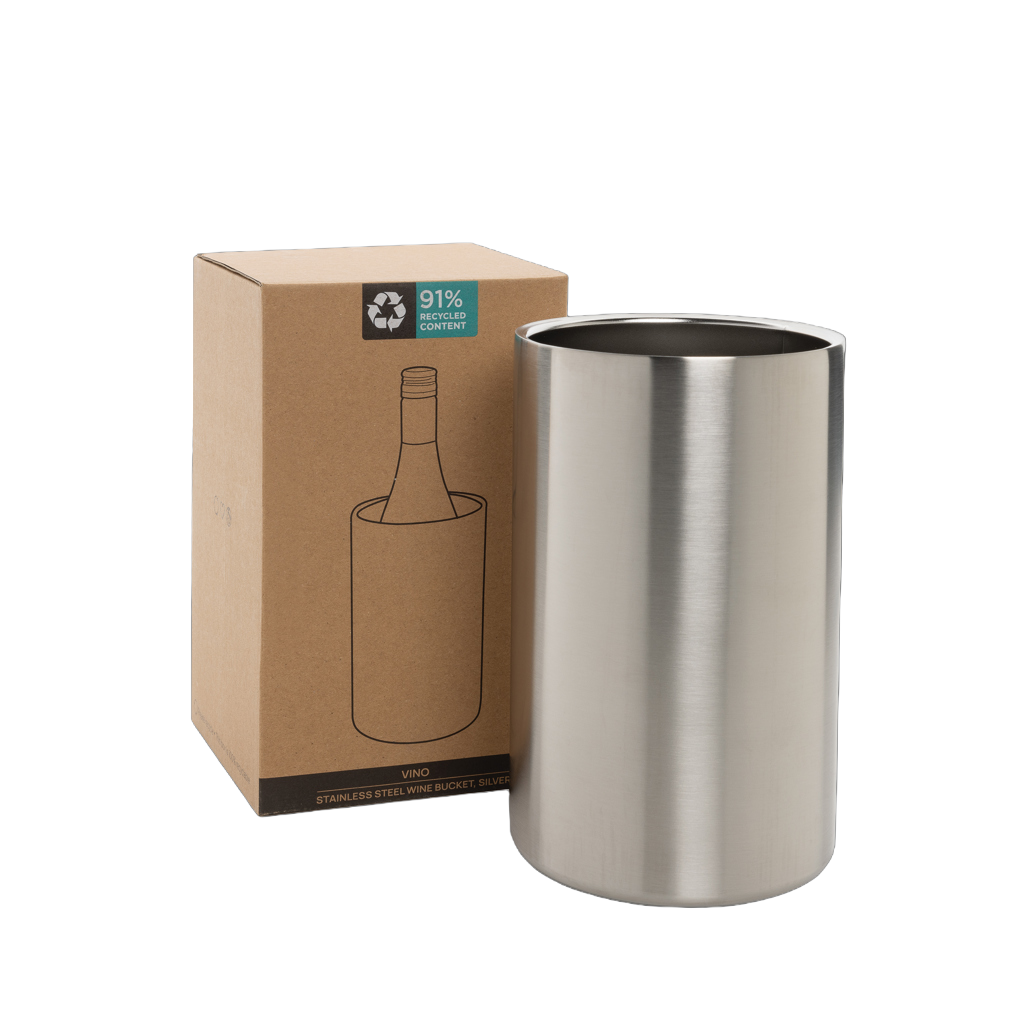 Vino RCS certified recycled stainless steel wine bucket