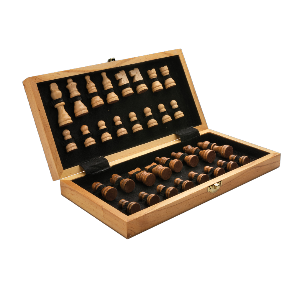 Luxury wooden foldable chess set