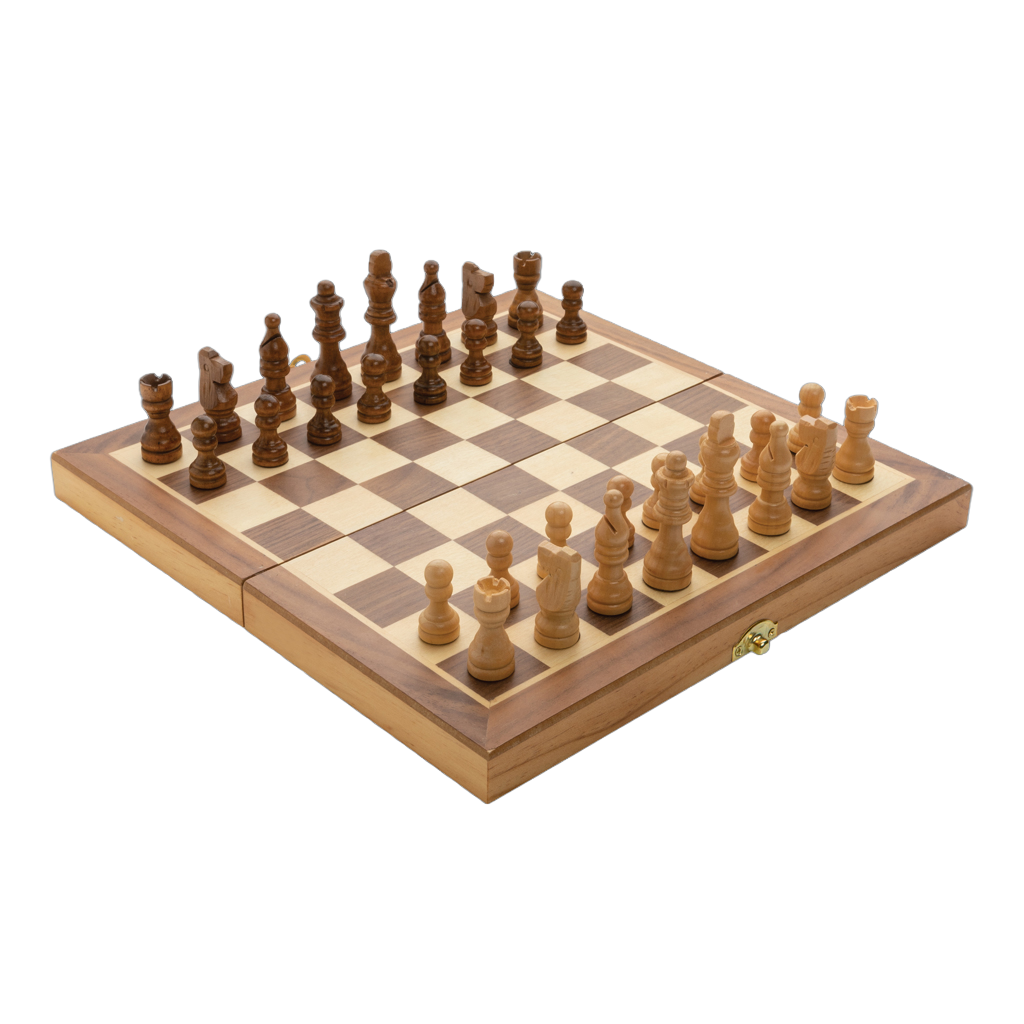 Luxury wooden foldable chess set