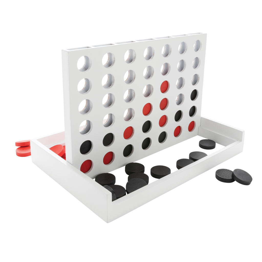 Connect four wooden game