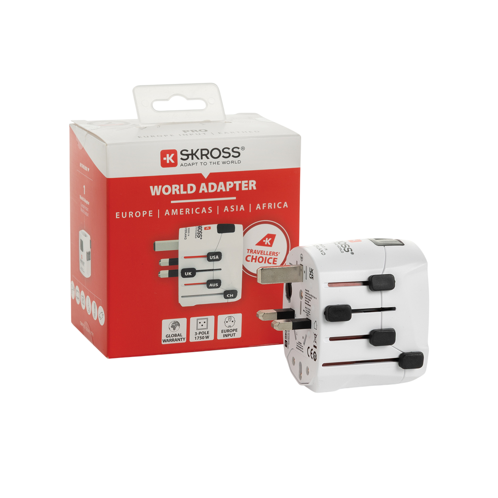 SKROSS Pro 3-Pole World Travel Adapter