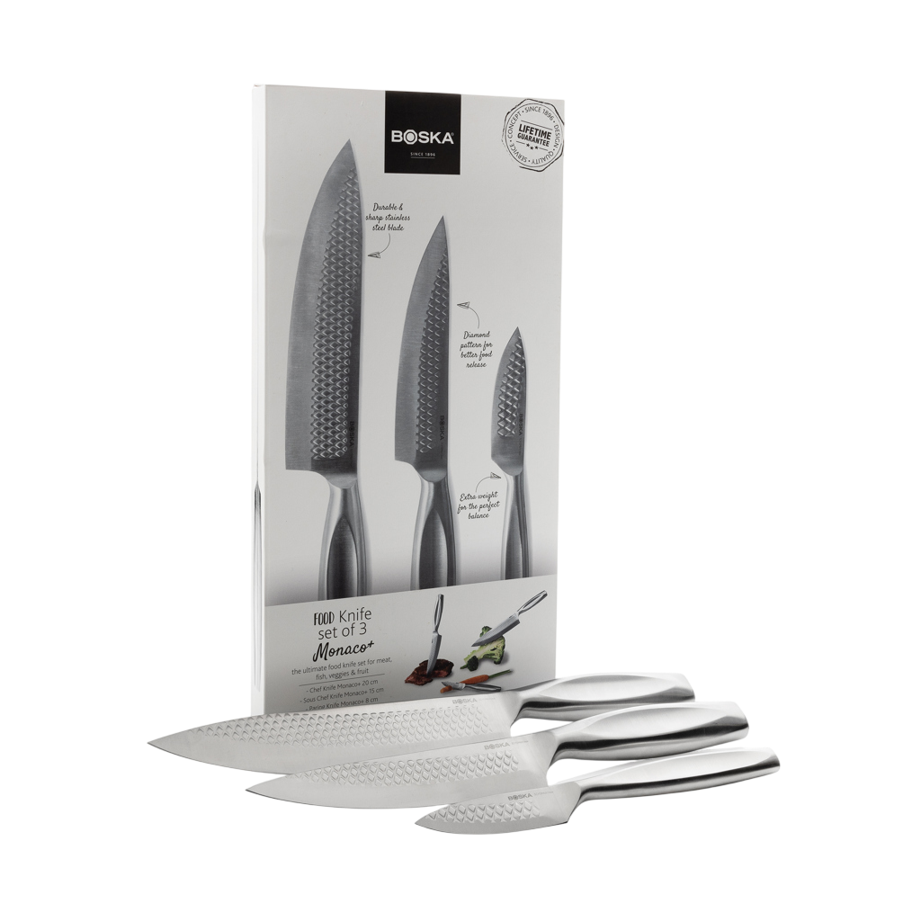BOSKA Kitchen Knives Monaco+, set of 3