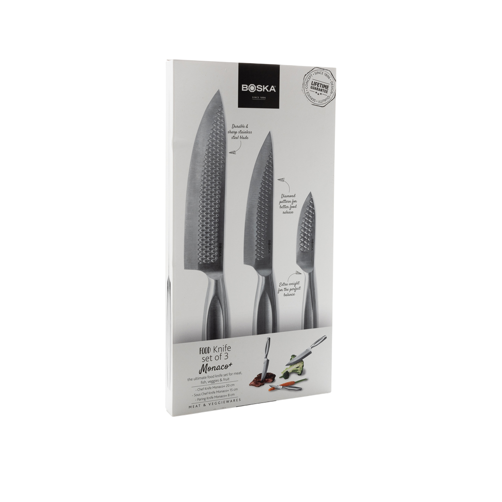 BOSKA Kitchen Knives Monaco+, set of 3