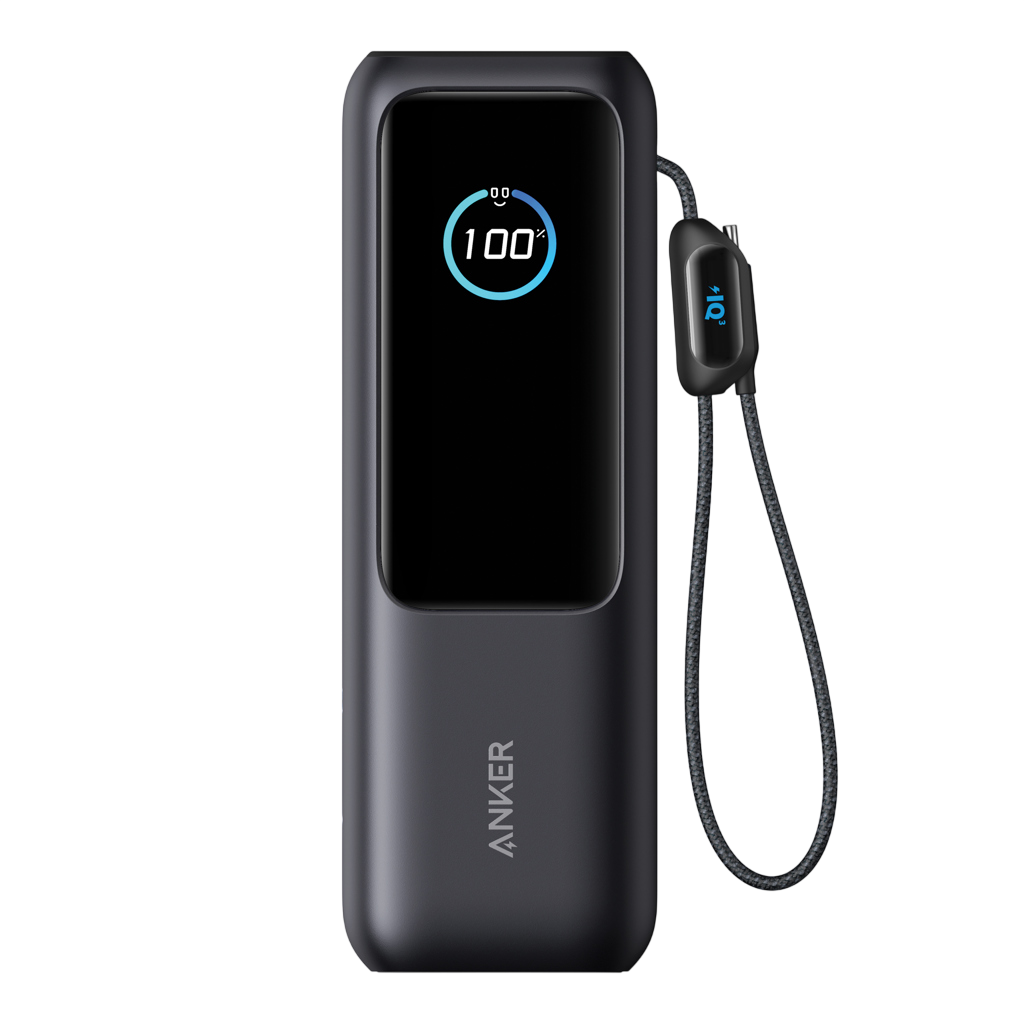 Anker Power Bank 25.000 mah 165W, Built-in retractable cable
