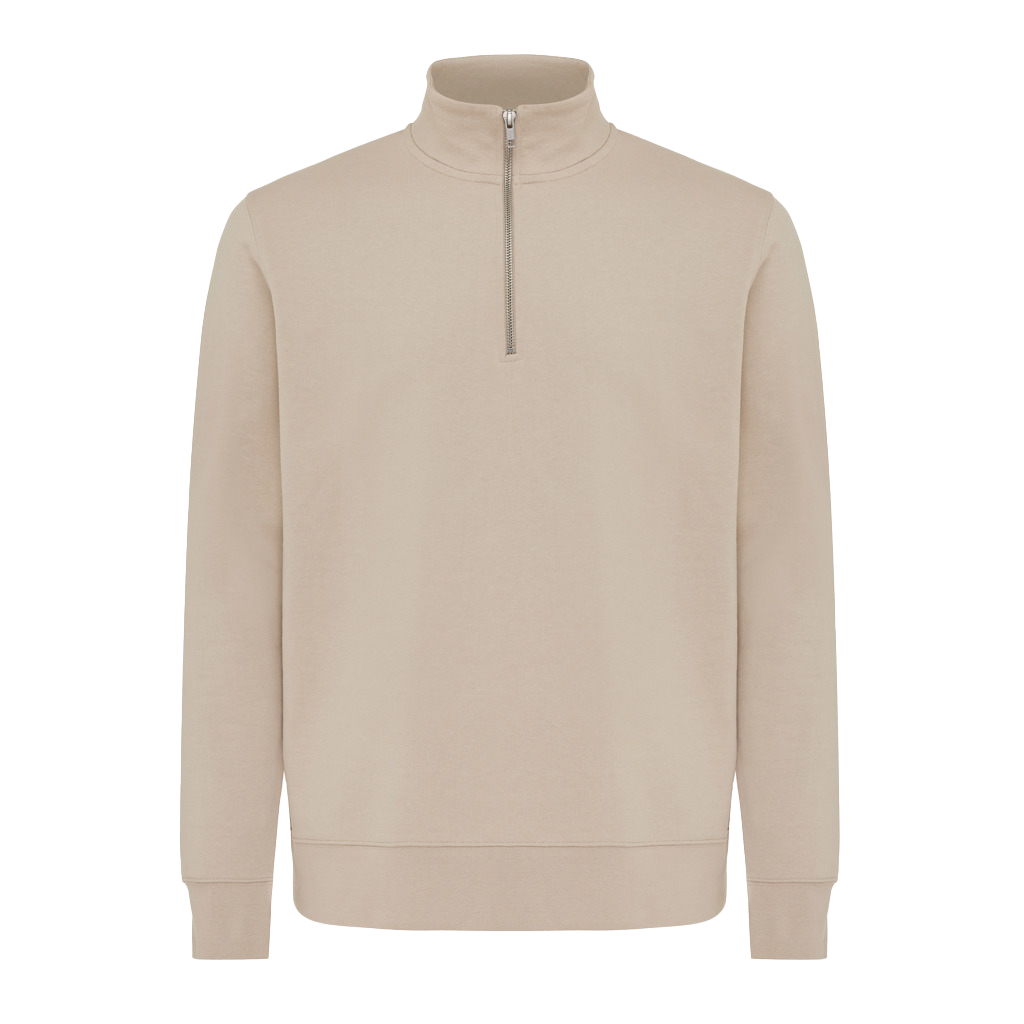 IQONIQ Elgon recycled cotton quarter zip sweater