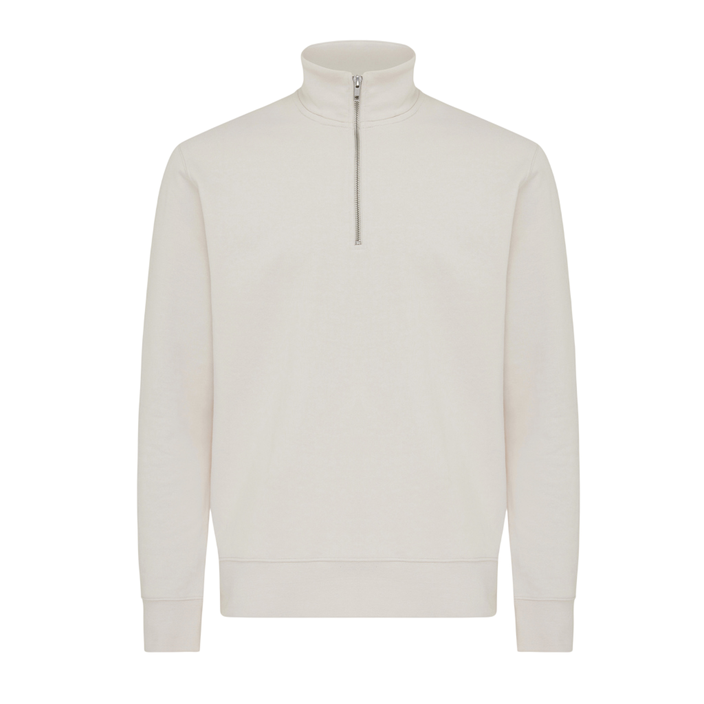 IQONIQ Elgon recycled cotton quarter zip sweater