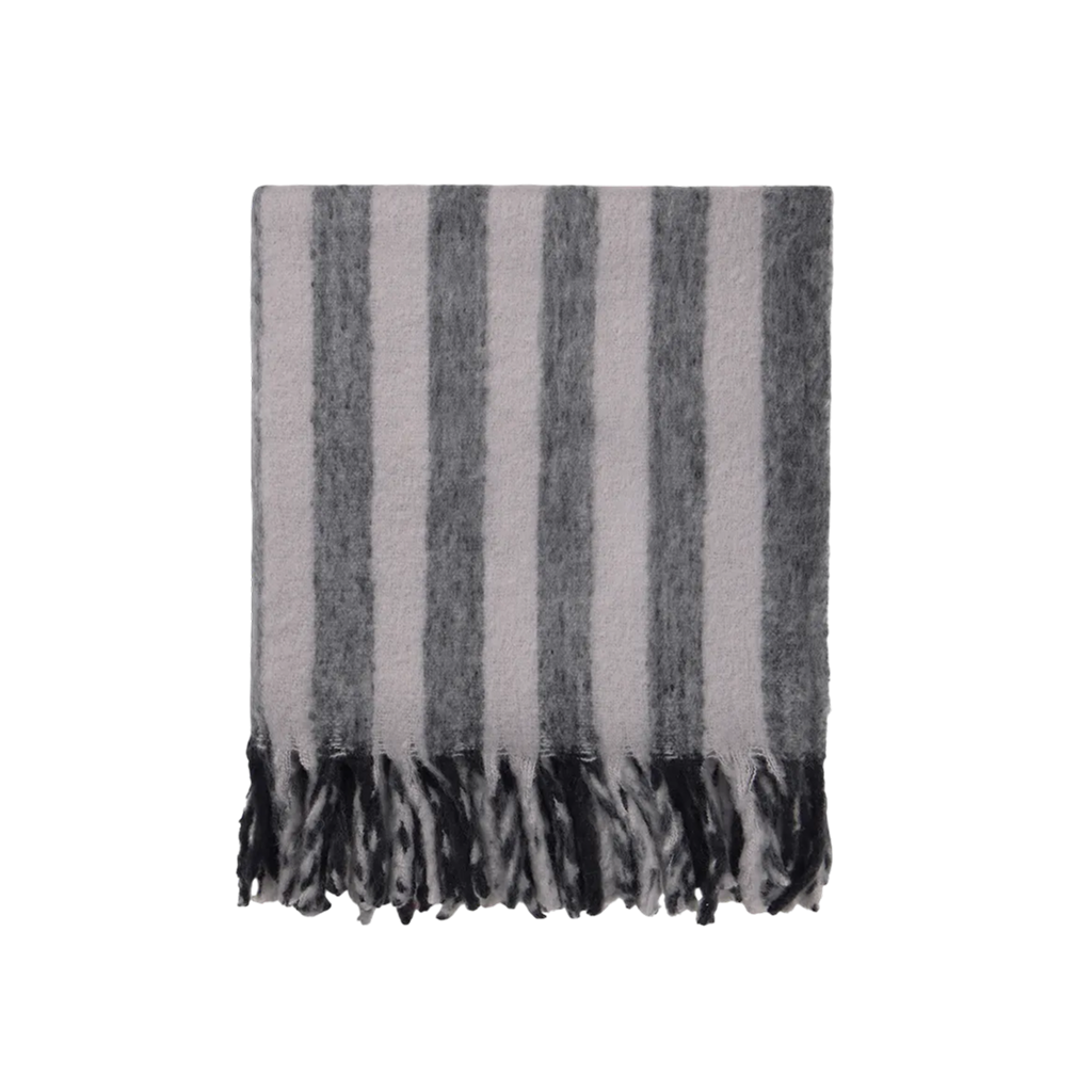 Cosy Striped Recycled Wool Blend Blanket